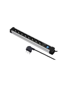 Multipresa in alluminio con 2 USB 2.4A e 1 interruttore per le scuole