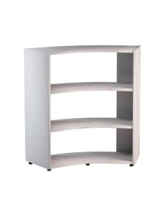 Libreria angolare bifacciale 45” in nobilitato 2 per le scuole.