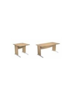 Scrivania fianco melamininco ad L - Linea Flex per le scuole.
