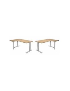 Scrivanie compact con fianchi in metallo ad L senza modesty panel - linea flex per le scuole.