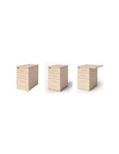Cassettiere alte complanari alle scrivanie - linea flex per le scuole.