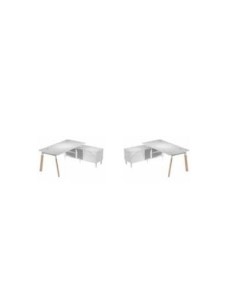 Postazione gambe con mob. servente - linea metal - wood per le scuole. 2