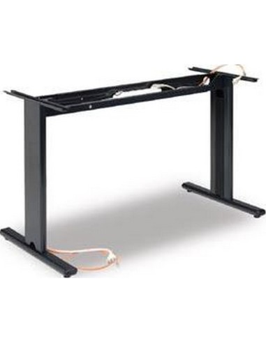 Tavolo porta-computer con gambe e trave canalizzati per le scuole.